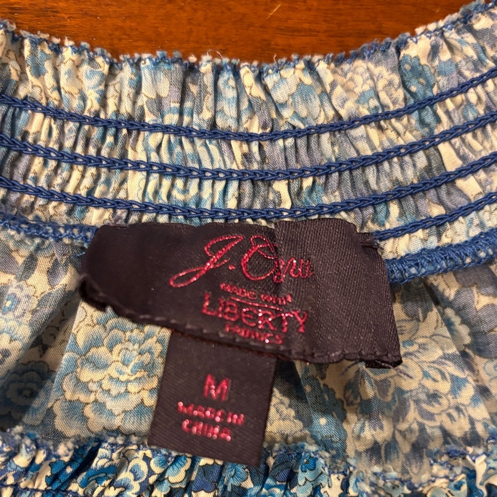 J.Crew x Liberty Fabrics Floral‎ Popover Blouse | Size M | EUC - Picture 2 of 11
